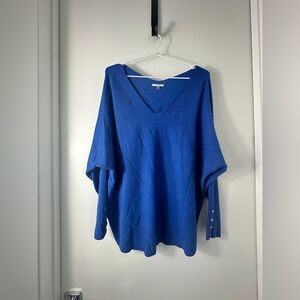 Milano Deep Blue V-Neck Sweater